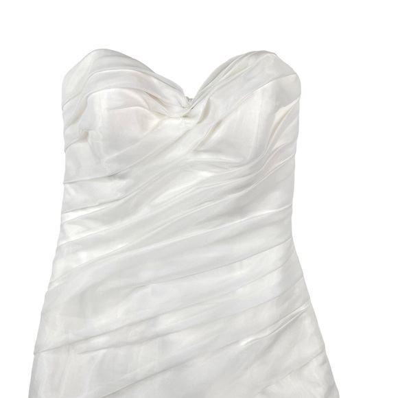 Allure Bridals NEW Wedding Dress Ivory White Strapless Ruffle Tiered Gown SZ 8 - Picture 9 of 16